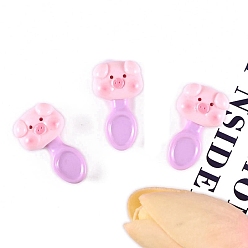 Светло-Синий Имитационная модель ложки из свиной смолы, украшение куклы, аксессуары для ролевых игр, голубой, 33x18 мм, 10 шт / комплект