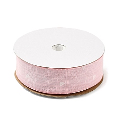 Pink Полиэфирная лента, Сердце Pattern, для аксессуара одежды, розовые, 1 дюйм (25 мм), около 20.00 ярдов (18.29 м) / рулон