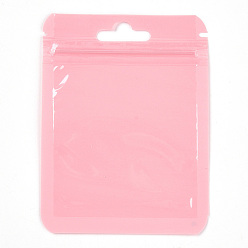 Бледно-Розовый Прямоугольные пластиковые пакеты Инь-Янь с застежкой-молнией, многоразовые упаковочные пакеты, мешок с самоуплотнением, розовый жемчуг, 10x7.5x0.02 см, односторонняя толщина: 2.5 мил(0.065мм)