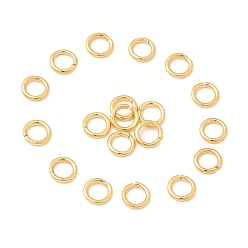 Echt 18 k vergoldet Offene Messing-Sprungringe von shegrace, Runde, langlebig überzogen, Cadmiumfrei und Nickel frei und Bleifrei, echt 18 k vergoldet, 22 Messgerät, 3.5x0.6 mm, Innendurchmesser: 2.2 mm, über: 1200pcs / bag