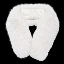 Снежный 1Ошейник из искусственной лисьей шерсти для женщин (шт.), снег, 835~860x105~155x50~55 мм