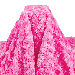 Ярко-Розовый 1полиэстеровая плюшевая ткань, для игрушечной одежды, аксессуаров, ярко-розовый, 1000x1500~1600x3 мм