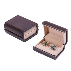 Темно-Красный Пластиковые коробки для упаковки ювелирных запонок, форма книги, темно-красный, 8x6.75x4.05 см