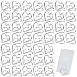 Платина 32шт. мини-железные держатели карточек, симпатичные настольные держатели карт, для свадьбы, стороны, сердце, платина, 25~29x29~31x24~26 мм