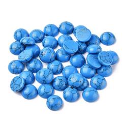 Synthetic Turquoise Synthetic Turquoise Cabochons, Half Round, 8x3~4.5mm