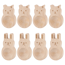 Mixed Shapes 8 шт. 2 стильные украшения для ароматерапии из бука, разнообразные, 65~75x40x12.5 мм, 4 шт / стиль