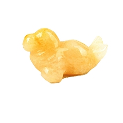 Топаз Нефрит Резные фигурки целебных морских собак из натурального топаза и нефрита, Украшения из камня с энергией Рейки, 50.8 мм