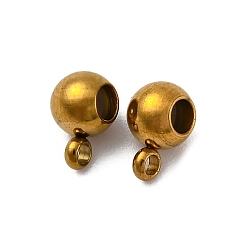 Золотой 201 дуги из нержавеющей стали, с силиконовым уплотнительным кольцом, ионное покрытие (ip), плоско-круглые, золотые, 7x5x4 мм, Отверстие : 1 мм & 1.6 мм