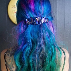 Blue Natural Quartz Hair Barrettes, Blue, 80x120x45mm