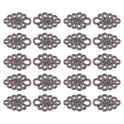 Gunmetal 20Pcs Zinc Alloy Adjustable Jean Button Pins, Waist Tightener, Sewing Fasteners for Garment Accessories, Gunmetal, 30.5x19.5x3.5mm, Hole: 4x6mm