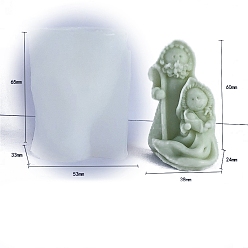 Белый Хунмэн рельефные столбы для свечей своими руками силиконовые формы, пищевой силикон, для изготовления ароматических свечей, белые, 53x33x65 мм