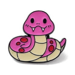 Фуксиновый Броши со змеиным сплавом и эмалью, для рюкзака с одеждой, красно-фиолетовые, 27x30x1.4 мм