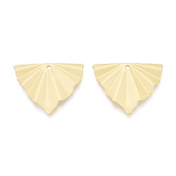 Matte Gold Color Smooth Surface Iron Pendants, Cadmium Free & Lead Free, Triangle, Matte Gold Color, 22x28x2mm, Hole: 1.4mm