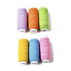 (52) Непрозрачная лаванда 6шт 6цвета круглая полиэстеровая ультратонкая эластичная нить для швейных машин, эластичная нижняя линия одежды своими руками, разноцветные, 0.5 мм, около 21.87 ярдов (20 м) / цвет, 1 шт. / Рулон
