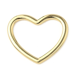 Золотой Латунные кольца для соединения сердечек, стойки покрытие, долговечный, без свинца и без кадмия, золотые, 21.5x25.5x1.5 мм, внутренний диаметр: 20.5x14.5 мм