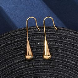 Золотой 304 из нержавеющей стали болтаться серьги, слеза, золотые, 34x7 мм