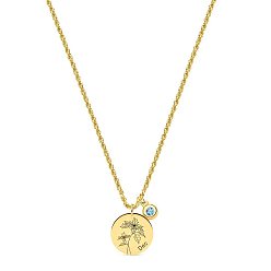 Золотой Латунные ожерелья с подвеской в виде цветка для женщин, золотые, 15.75 дюйм (40 см)