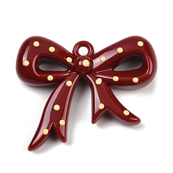 Темно-Красный Подвески из непрозрачной акриловой эмали, bowkont, темно-красный, 41x49x12 мм, отверстие : 3.3 мм