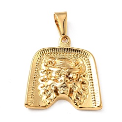 Golden PVD Vacuum Plating 304 Stainless Steel Pendants, Devil, Golden, 29~30.5x28x5mm, Hole: 9.5x4mm