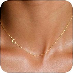 Letter C Латунные начальные звенья цепи ожерелья для женщин, буква С, 15.75 дюйм (40 см)