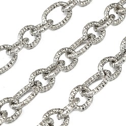Нержавеющая Сталь Цвет 304 из нержавеющей стали Figaro цепи, несварные, с катушкой, , цвет нержавеющей стали, 22.5x14x3 mm и 16x13x3 mm