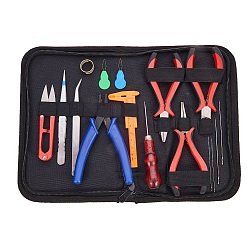 Metal DIY Jewelry Set, Metal Findings and Tools, 13.5x7x3cm