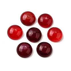 Малиновый Природные кабошон агата, окрашенная и подогревом, полукруглые / купольные, малиновый, 18x7 мм