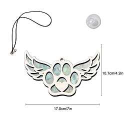 Paw Print Из дерева с ловцами солнца из ПВХ, с черным ремешком и присоской, отпечаток лапы, 170x176 мм