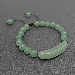 Зеленый Авантюрин Натуральный зеленый авантюрин, плетеные браслеты из бисера для женщин и мужчин, нет размера