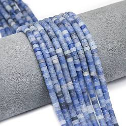 Синий Авантюрин Натуральный красный авантюрин бисер нитей, матовые, дисковые бусы, Heishi бусы, окрашенная и подогревом, 4~4.5x2~2.5 мм, отверстие : 1 мм, около 155~157 шт / нитка, 15.24 дюйм (38.7 см)