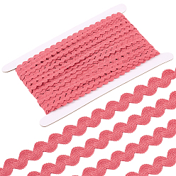 Индийский Красный 25ярдов полиамидной нити ленты, для аксессуаров для одежды, с картой дисплея 1pc картона, Индийская красная, 3/8 дюйм (10 мм)