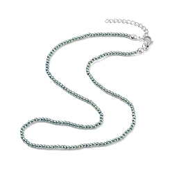 Other Color Round Glass Beaded Necklace for Women, Other Color, 15.16 inch(38.5cm)