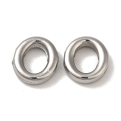 Stainless Steel Color Non-Tarnish 304 Stainless Steel Beads, Oval, Stainless Steel Color, 11x10x3mm, Hole: 1.2mm