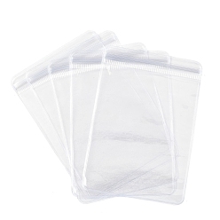 Прозрачный ПВХ антиокислительные пакеты с застежкой-молнией, прозрачный чехол для хранения ювелирных изделий с защитой от потускнения, прямоугольные, прозрачные, 13x9x0.03 см, односторонняя толщина: 4.9 мил(0.125мм)