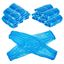 Темно-Голубой 100шт. одноразовые полиэтиленовые рукава, глубокое синее небо, 392x140x0.2 мм