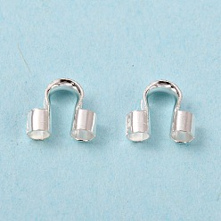 Серебро Латунная проволока опекунов, серебряный цвет гальваническим, 5x6x2 мм, отверстие : 1.5 мм