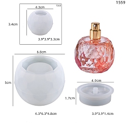 Белый Флакон для духов своими руками, пищевая силиконовая форма, формы для литья смолы, для уф-смолы, изготовление изделий из эпоксидной смолы, белые, 68x50 мм, Кубок: 43x34 мм