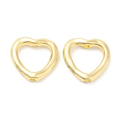 Light Gold Alloy Bead Frames, Heart, Light Gold, 19x20x5mm, Hole: 2mm