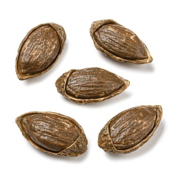 Coconut Brown Opaque Resin Decoden Cabochons, Imitation Nut, Almonds, Coconut Brown, 27x15x10mm