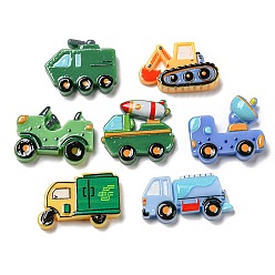 Vehicle Непрозрачная смола декодирует кабошоны, для изготовления ювелирных изделий, автомобиль, 16~24x26~32x6~7 мм