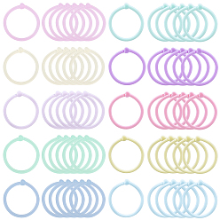 (52) Непрозрачная лаванда 250 шт. 10 цветные пластиковые листы в форме сердца для книг-папок с кольцами-петлями, разноцветные, 28x2.5 мм, внутренний диаметр: 25 мм, 25 шт / цвет