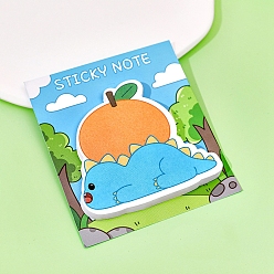 Темно-Голубой 30 блокнот для заметок с мультяшным динозавром, наклейки с наклейками, для офисного школьного чтения, глубокое синее небо, 63x70 мм