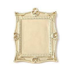 Rectangle Сеттинги для кулона (кабошонов), латунь , реальный 14 k позолоченный, долговечный, прямоугольные, лоток : 22.5 мм, 36x27x3 мм, отверстие : 1.8 мм