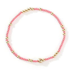 Фламинго Браслеты из стеклянных бусин и бусин CCB, составные браслеты для женщин, фламинго, 7-7/8 дюйм (20 см), внутренний диаметр: 6-1/2 дюйм (16.5 см)