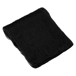 Black 1Pc Polyester Plush Fabric, DIY Crafts Supplies, Black, 1600x5mm