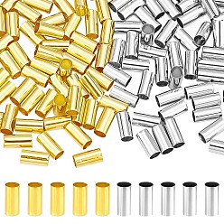 Platin & golden Spalte Messingperlen, Großloch perlen, Platin & golden, 10x5 mm, Bohrung: 4.5 mm, 2 Farben, 80 Stk. je Farbe, 160 Stück / Karton