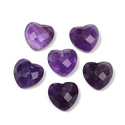 Аметист Природный аметист кабошонов, сердце, граненый квадратный разрез, 13.5x14x7 мм