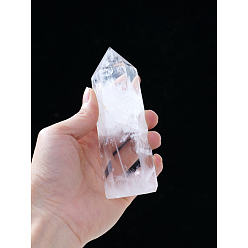 Хрусталь Натуральный кристалл кварца заостренная призма украшение для дома, исцеляющие каменные палочки, для рейки чакра медитативная терапия decos, граненый пуля, 35x120 мм