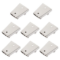 Platinum Iron Bolo Tie Slider Clasp, For Bolo Tie Making, Platinum, 30x25x9mm, Hole: 2.5mm, 8pcs/box