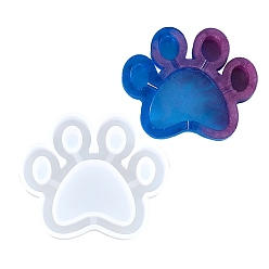Paw Print Формы для подносов из пищевого силикона, формы для литья смолы, для уф-смолы, изготовление изделий из эпоксидной смолы, отпечаток лапы, 58x68x10 мм